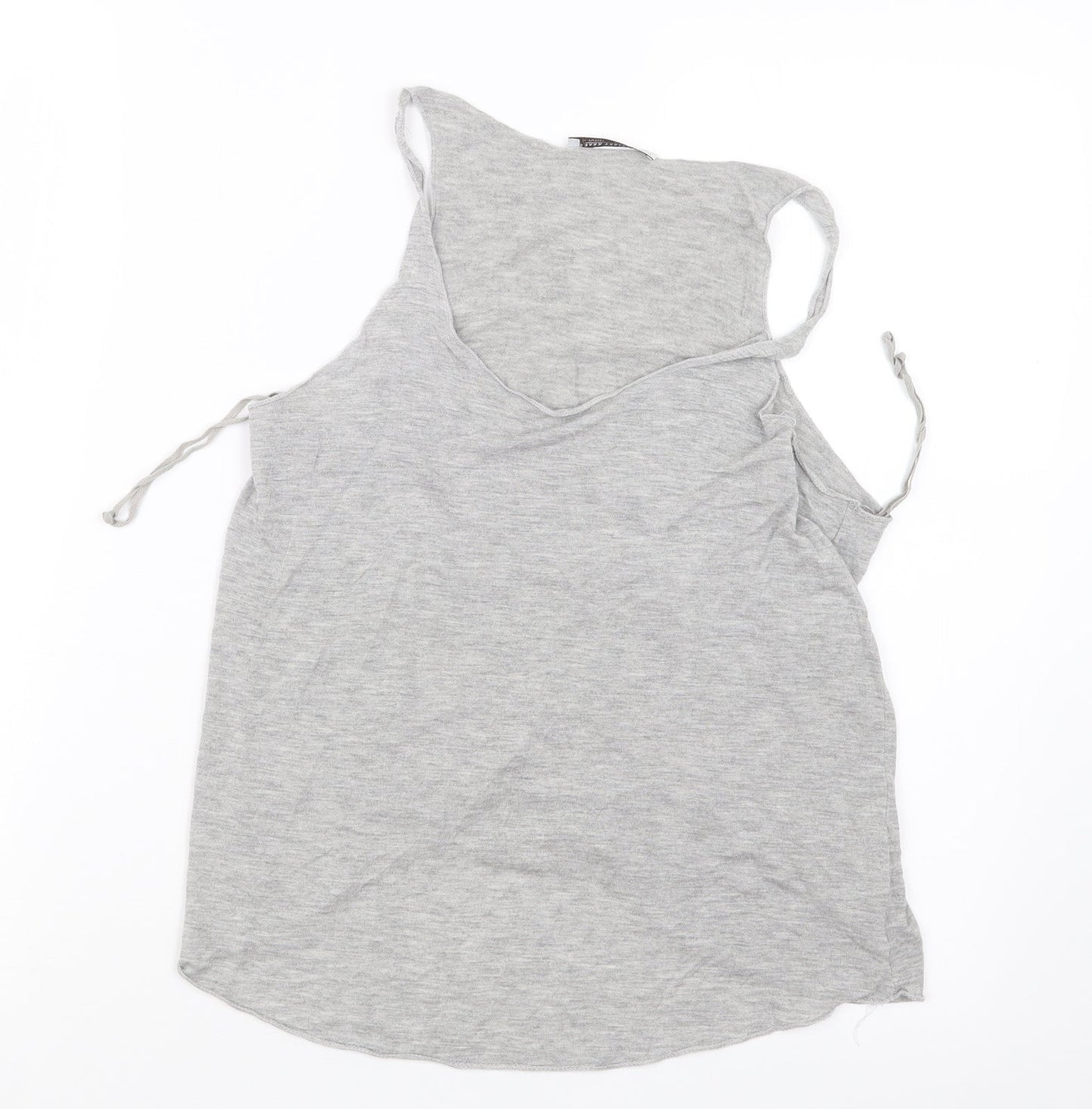 Womens UK Size M Zara Grey Basic Tank
