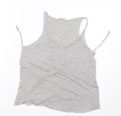 Womens UK Size M Zara Grey Basic Tank
