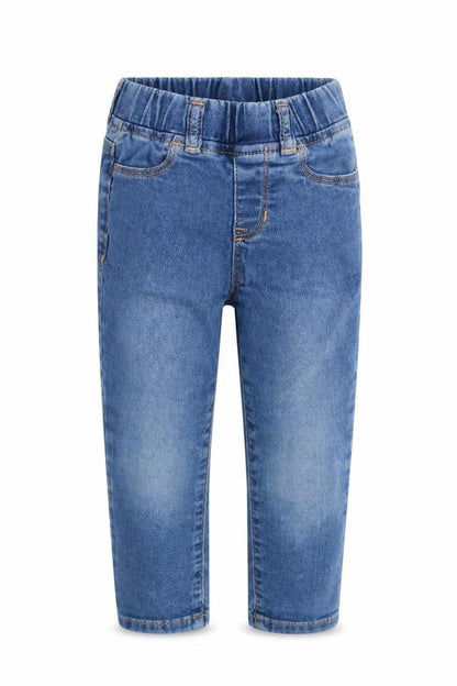 Front view of Gap girls’ blue denim jegging jeans, size 3, years