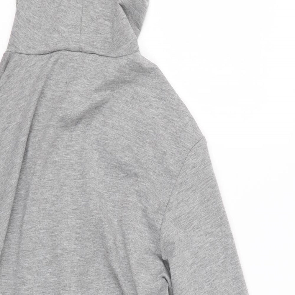 Brand and care label for Zaful women’s grey pullover hoodie, size UK 8