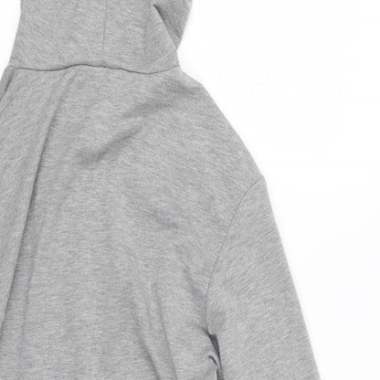 Brand and care label for Zaful women’s grey pullover hoodie, size UK 8