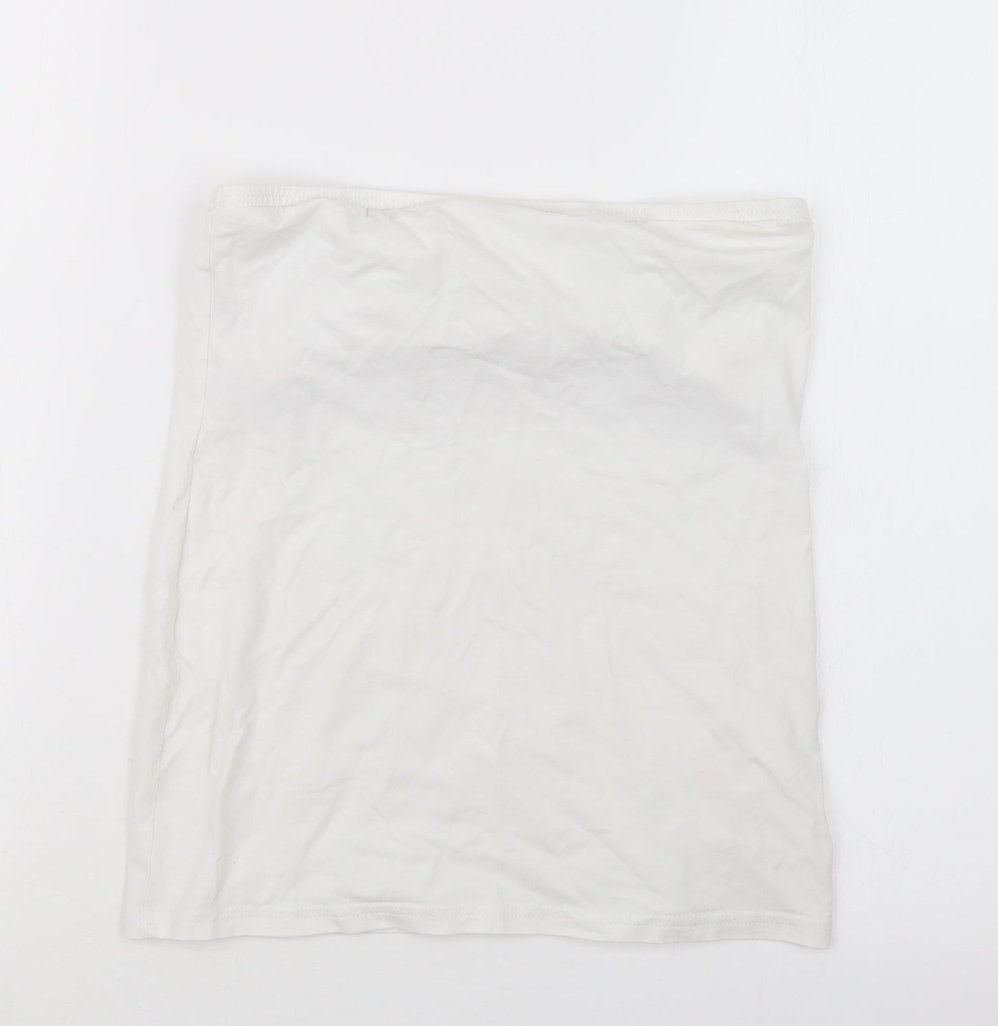 Womens UK Size M New Look White Basic T-Shirt