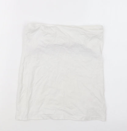 Womens UK Size M New Look White Basic T-Shirt
