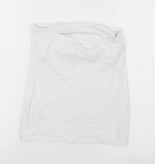 Womens UK Size M New Look White Basic T-Shirt