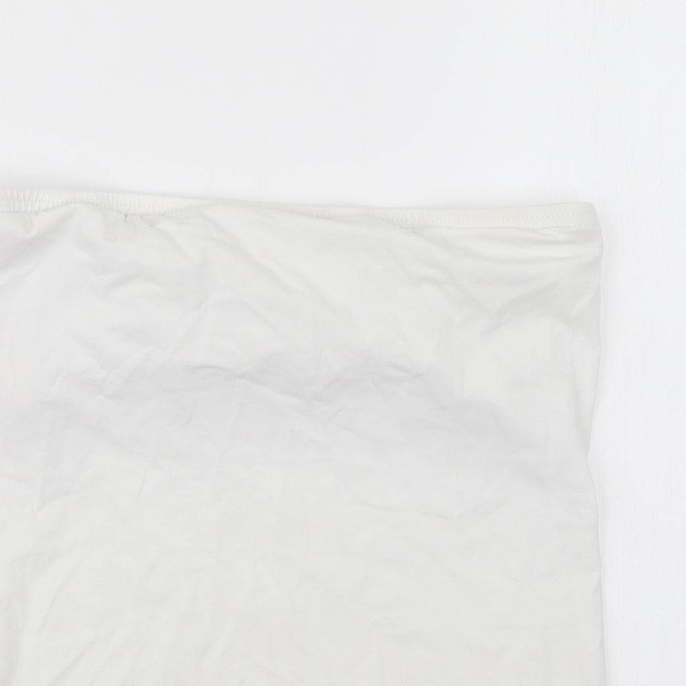 Womens UK Size M New Look White Basic T-Shirt