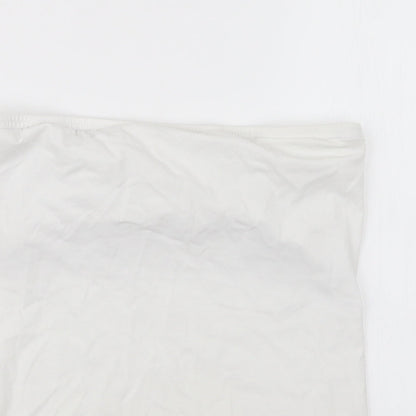Womens UK Size M New Look White Basic T-Shirt