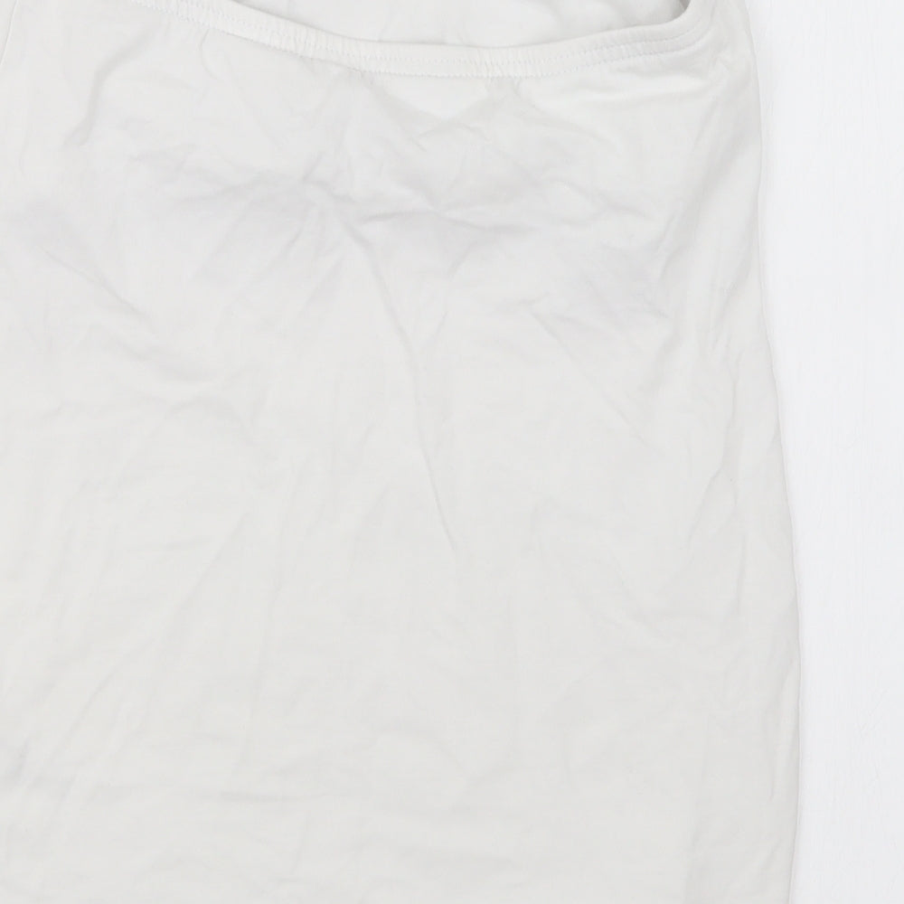 Womens UK Size M New Look White Basic T-Shirt
