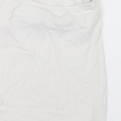 Womens UK Size M New Look White Basic T-Shirt