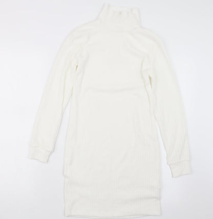 Womens UK Size M Preworn White Pullover Jumper