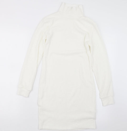 Womens UK Size M Preworn White Pullover Jumper