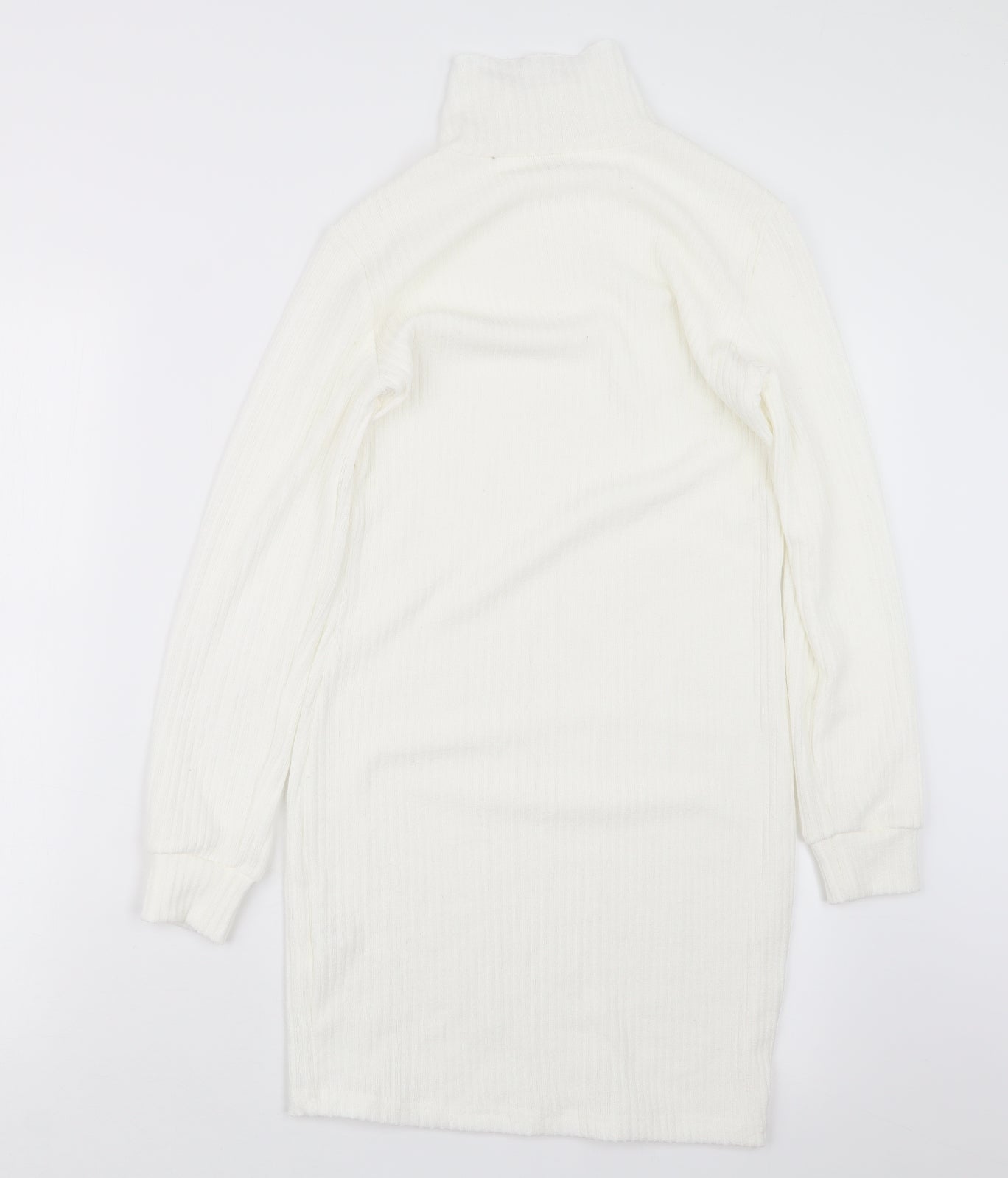 Womens UK Size M Preworn White Pullover Jumper
