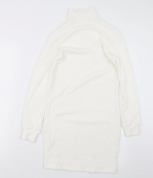 Womens UK Size M Preworn White Pullover Jumper