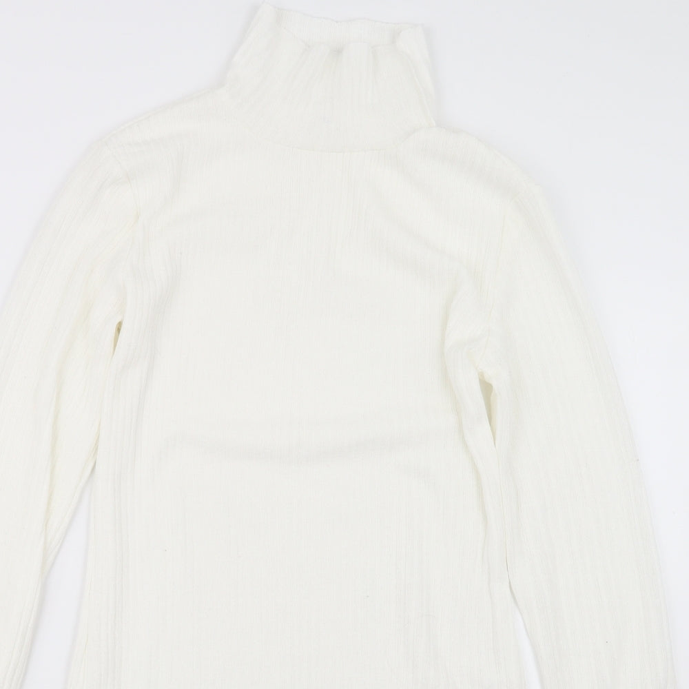 Womens UK Size M Preworn White Pullover Jumper
