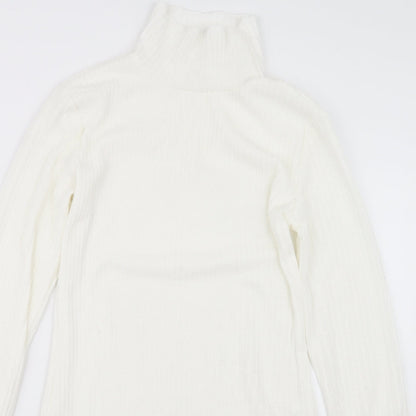 Womens UK Size M Preworn White Pullover Jumper