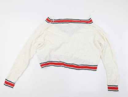 Divided by H&M Womens White  Knit Pullover Jumper Size M