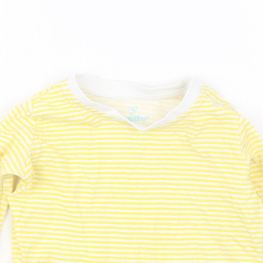 Lupilu Baby Yellow Striped  Basic T-Shirt Size 6-9 Months