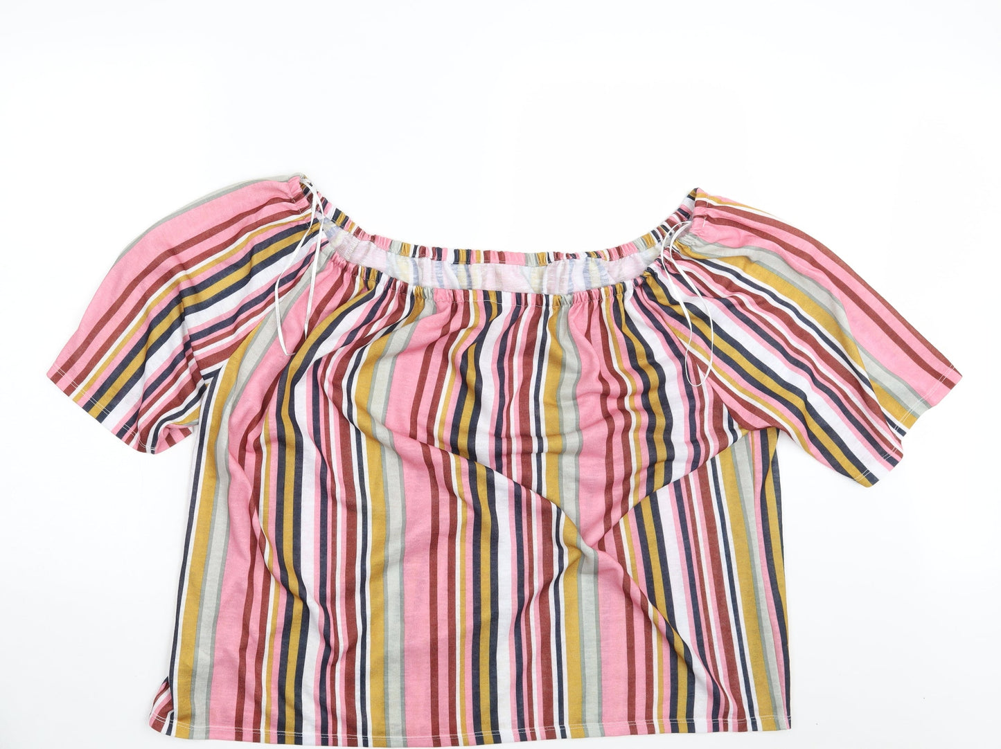 george & martha Womens Multicoloured Striped  Basic Blouse Size 22