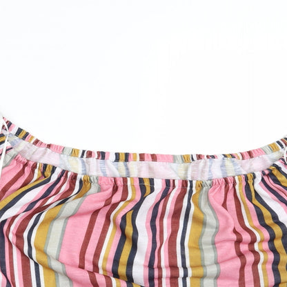 george & martha Womens Multicoloured Striped  Basic Blouse Size 22