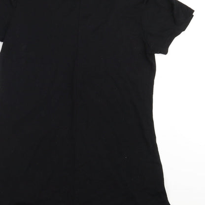 Womens UK Size 8 Atmosphere Black Basic T-Shirt