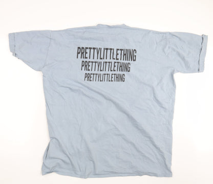 Womens UK Size 10 PRETTYLITTLETHING Blue Basic T-Shirt