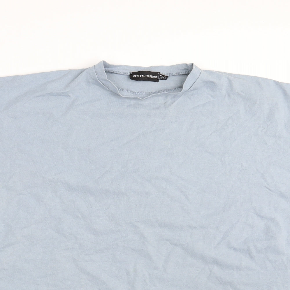 Womens UK Size 10 PRETTYLITTLETHING Blue Basic T-Shirt
