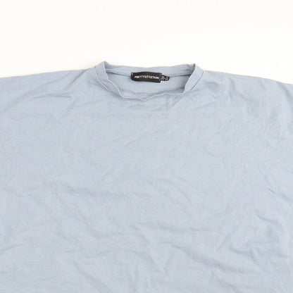 Womens UK Size 10 PRETTYLITTLETHING Blue Basic T-Shirt