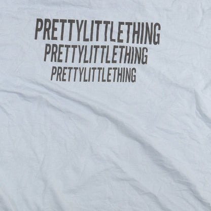 Womens UK Size 10 PRETTYLITTLETHING Blue Basic T-Shirt