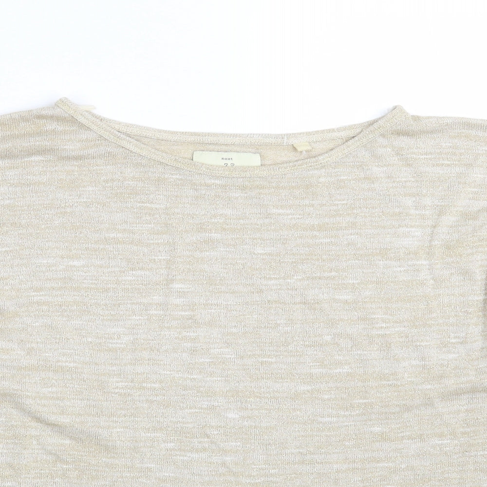 Womens UK Size 10 NEXT Gold Pullover Sweatshirt