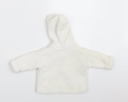 Back view of Next Baby White Jacket, size 3-6, Months
