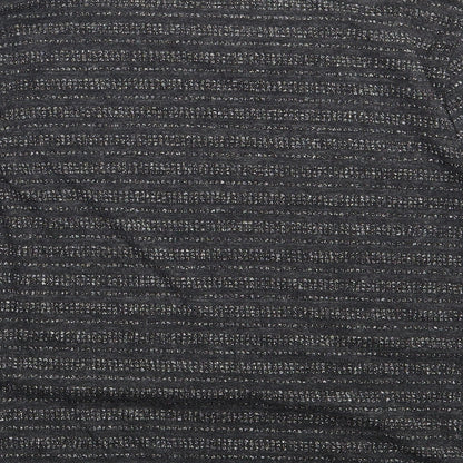 Dorothy Perkins Womens Grey Striped  Pullover Sweatshirt Size 14