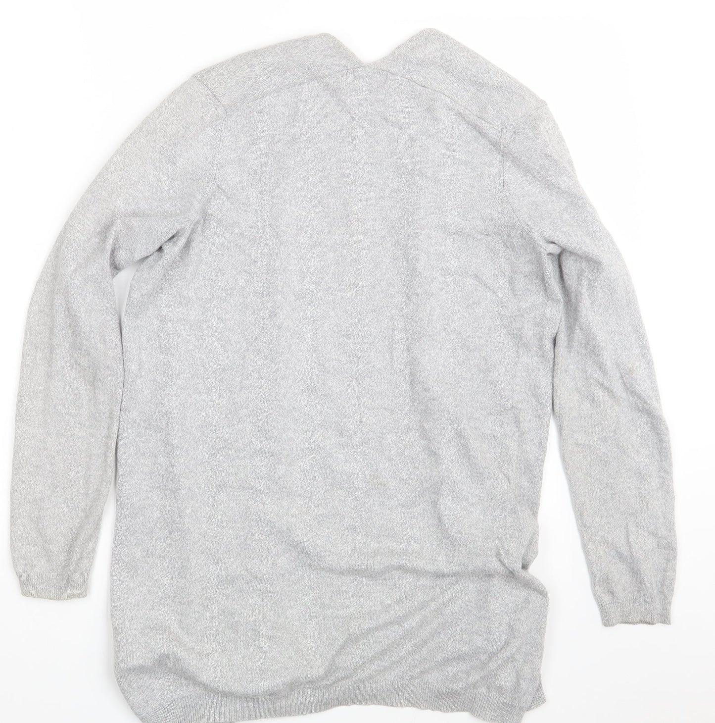 Womens UK Size 10 New Look Grey Wrap Jumper