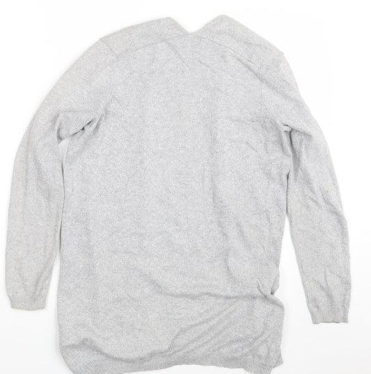 Womens UK Size 10 New Look Grey Wrap Jumper