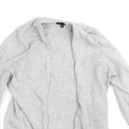 Womens UK Size 10 New Look Grey Wrap Jumper