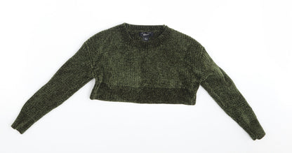 New Look Girls Green   Pullover Jumper Size 9 Years  - Croppped