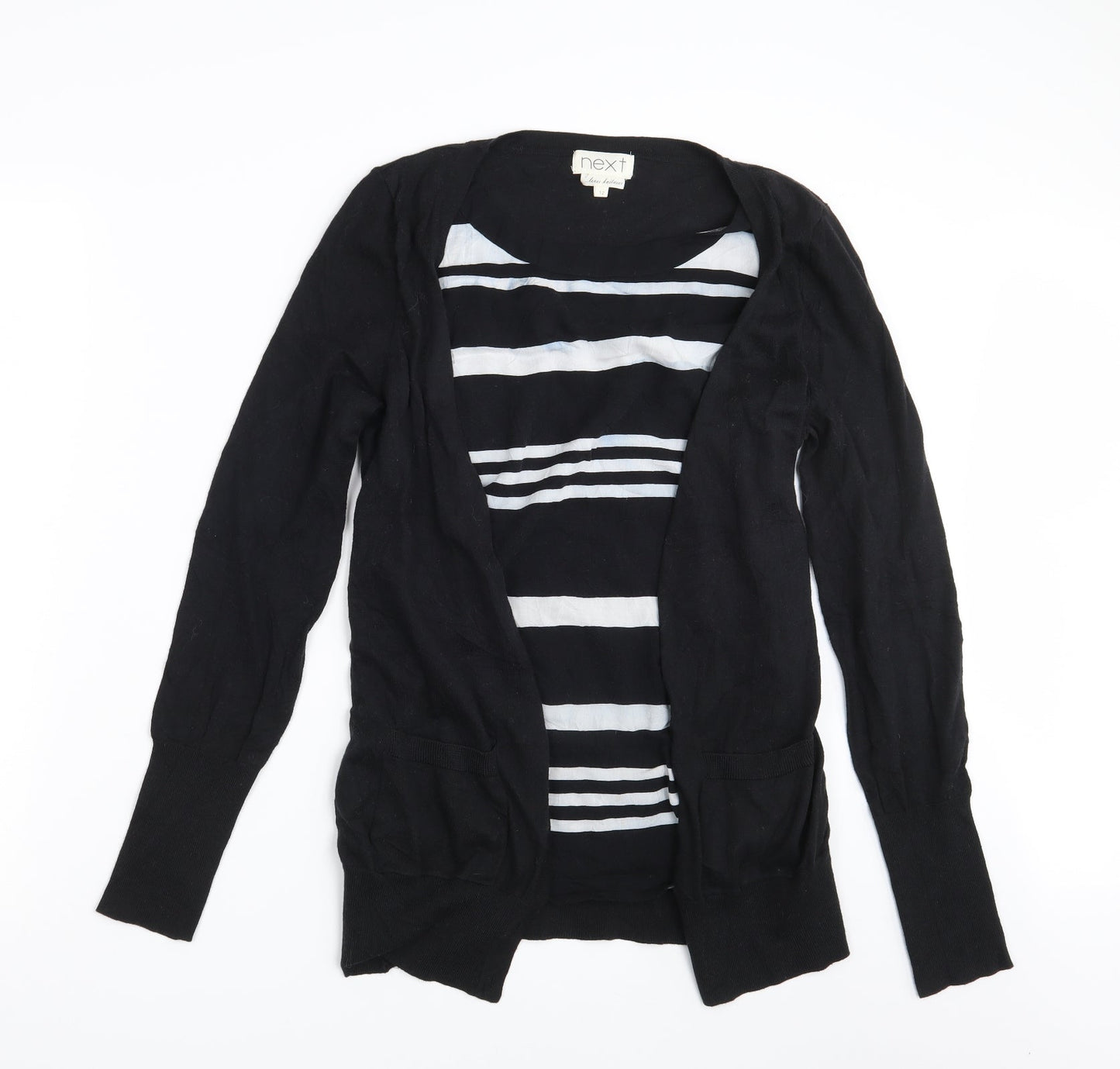 Womens UK Size 12 NEXT Black Wrap Jumper