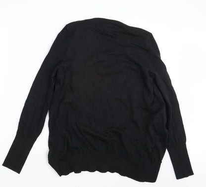 Womens UK Size 12 NEXT Black Wrap Jumper