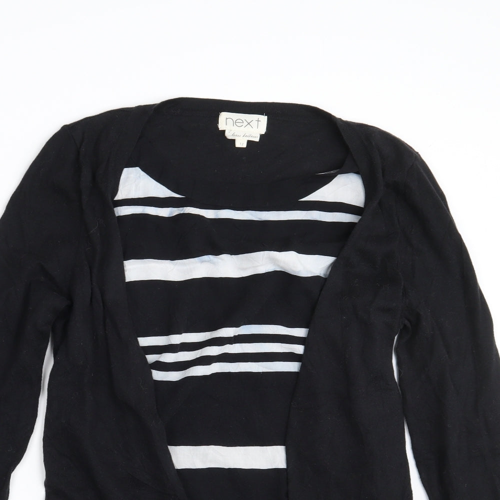Womens UK Size 12 NEXT Black Wrap Jumper