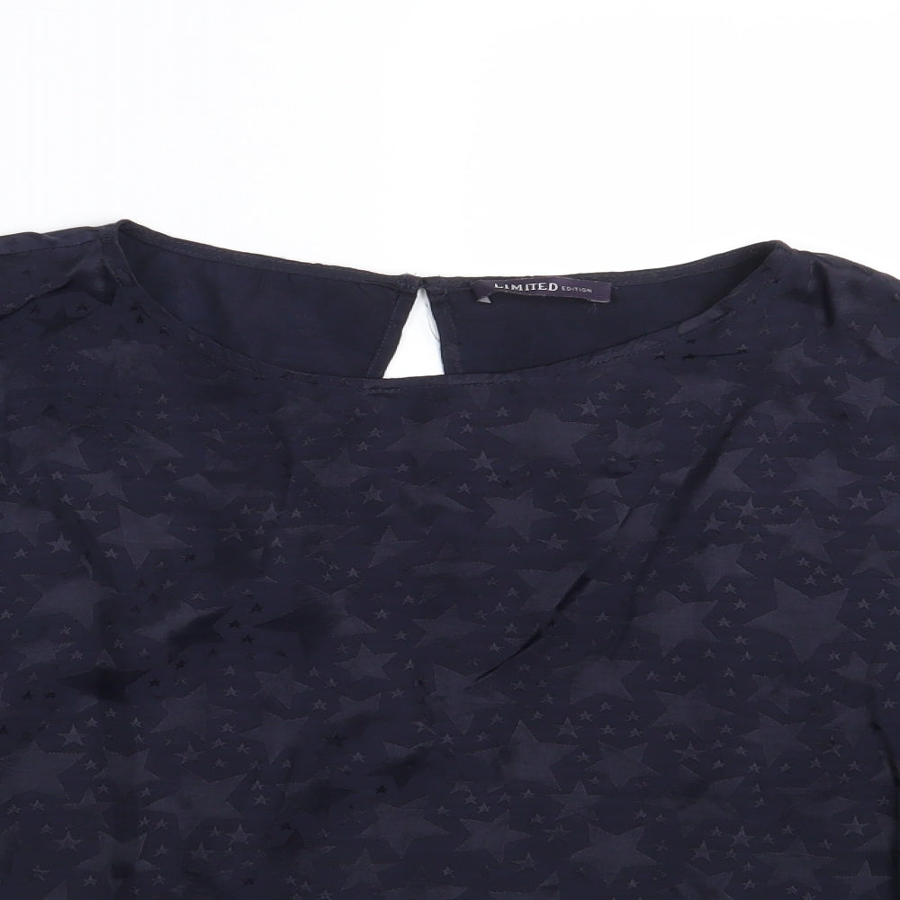 Womens UK Size 12 M&S Blue Basic Blouse