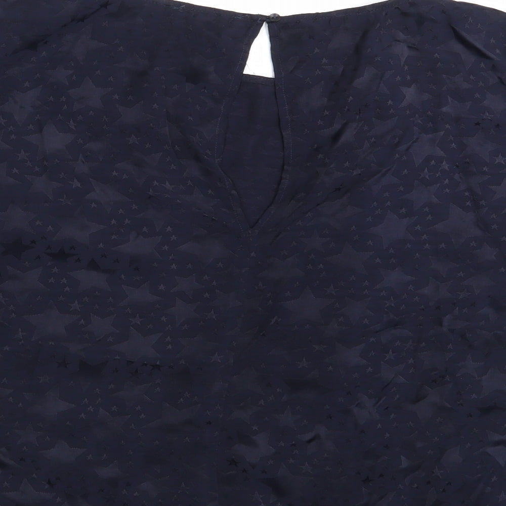 Womens UK Size 12 M&S Blue Basic Blouse