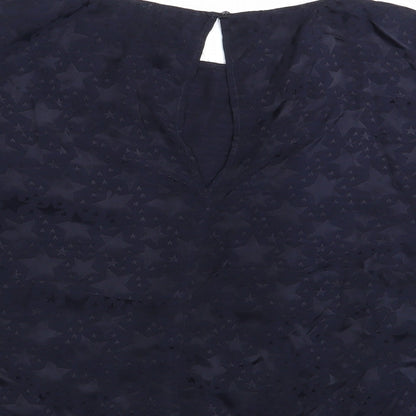 Womens UK Size 12 M&S Blue Basic Blouse