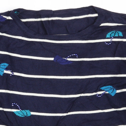 Womens UK Size S Preworn Blue Pullover Jumper