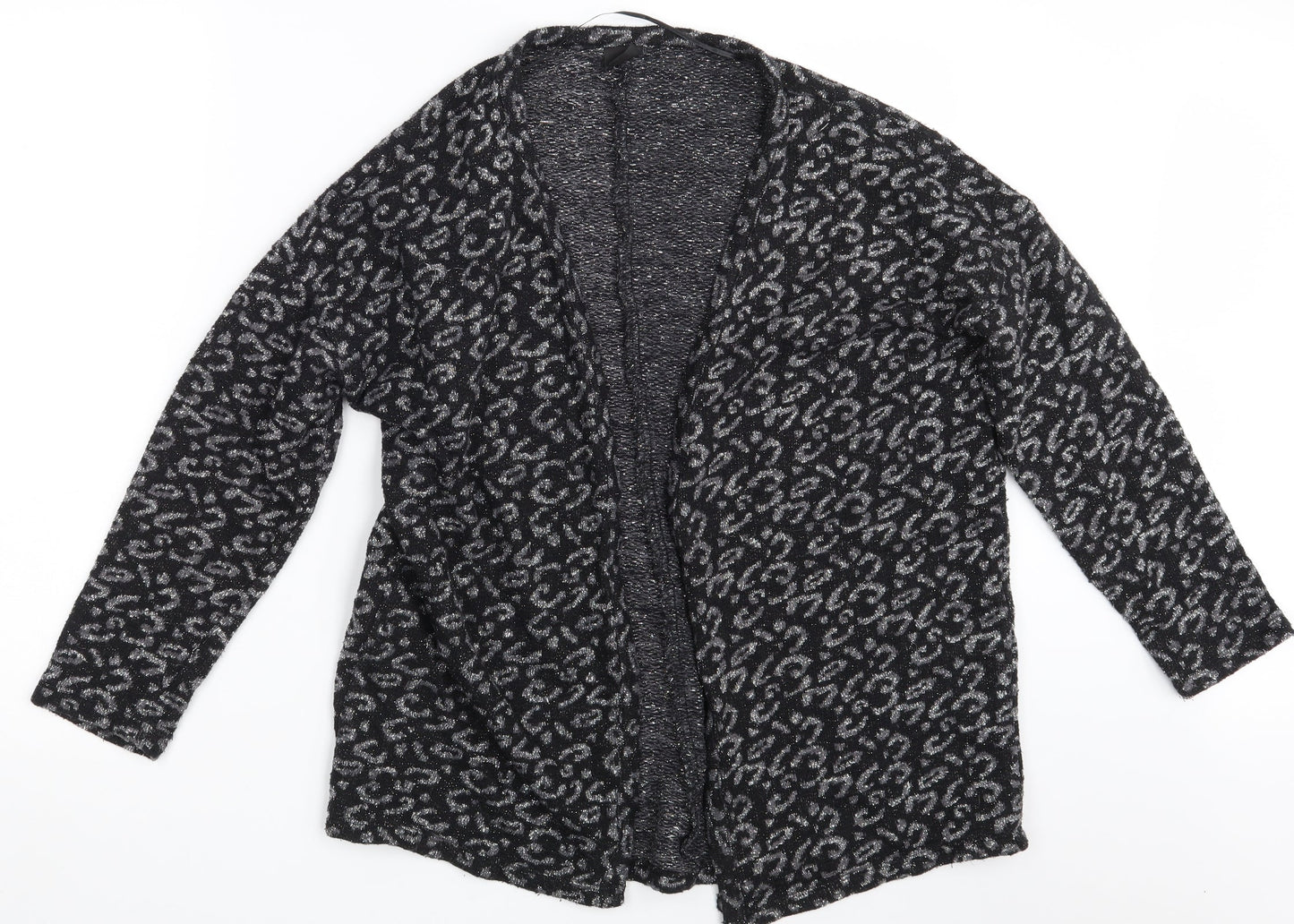 Gina Tricot Womens Black Animal Print  Wrap Jumper Size M