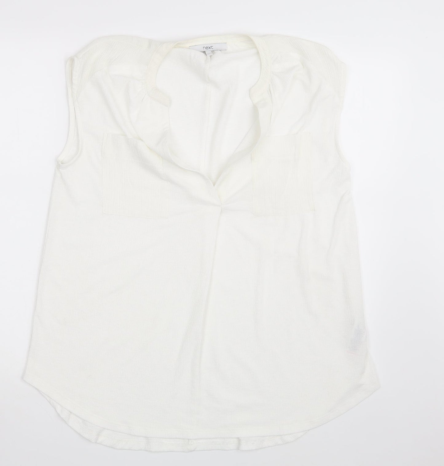 Womens UK Size 14 NEXT Ivory Basic Blouse