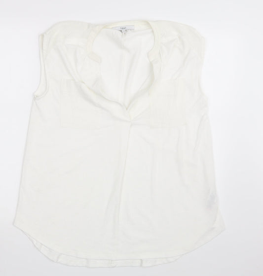 Womens UK Size 14 NEXT Ivory Basic Blouse