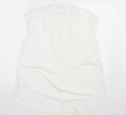 Womens UK Size 14 NEXT Ivory Basic Blouse