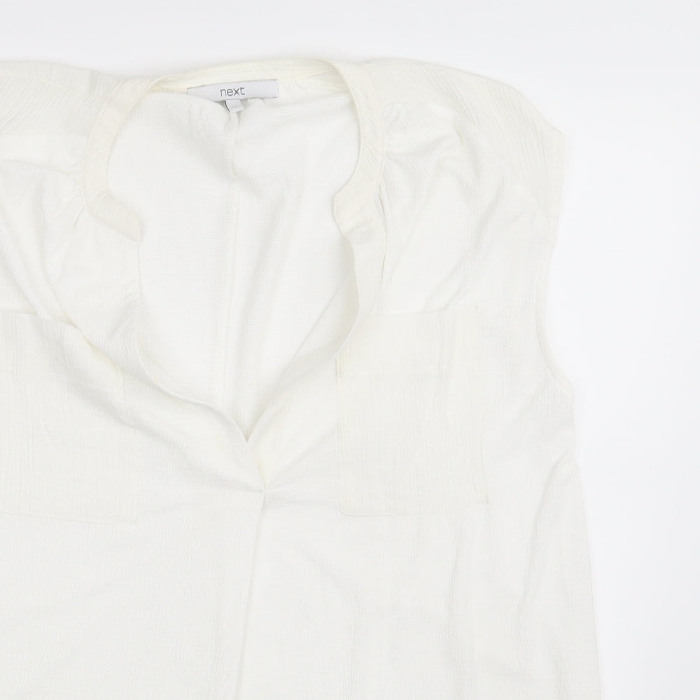 Womens UK Size 14 NEXT Ivory Basic Blouse