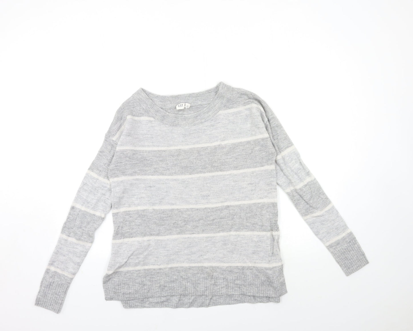 Gap Womens Grey Striped Knit Pullover Jumper Size M