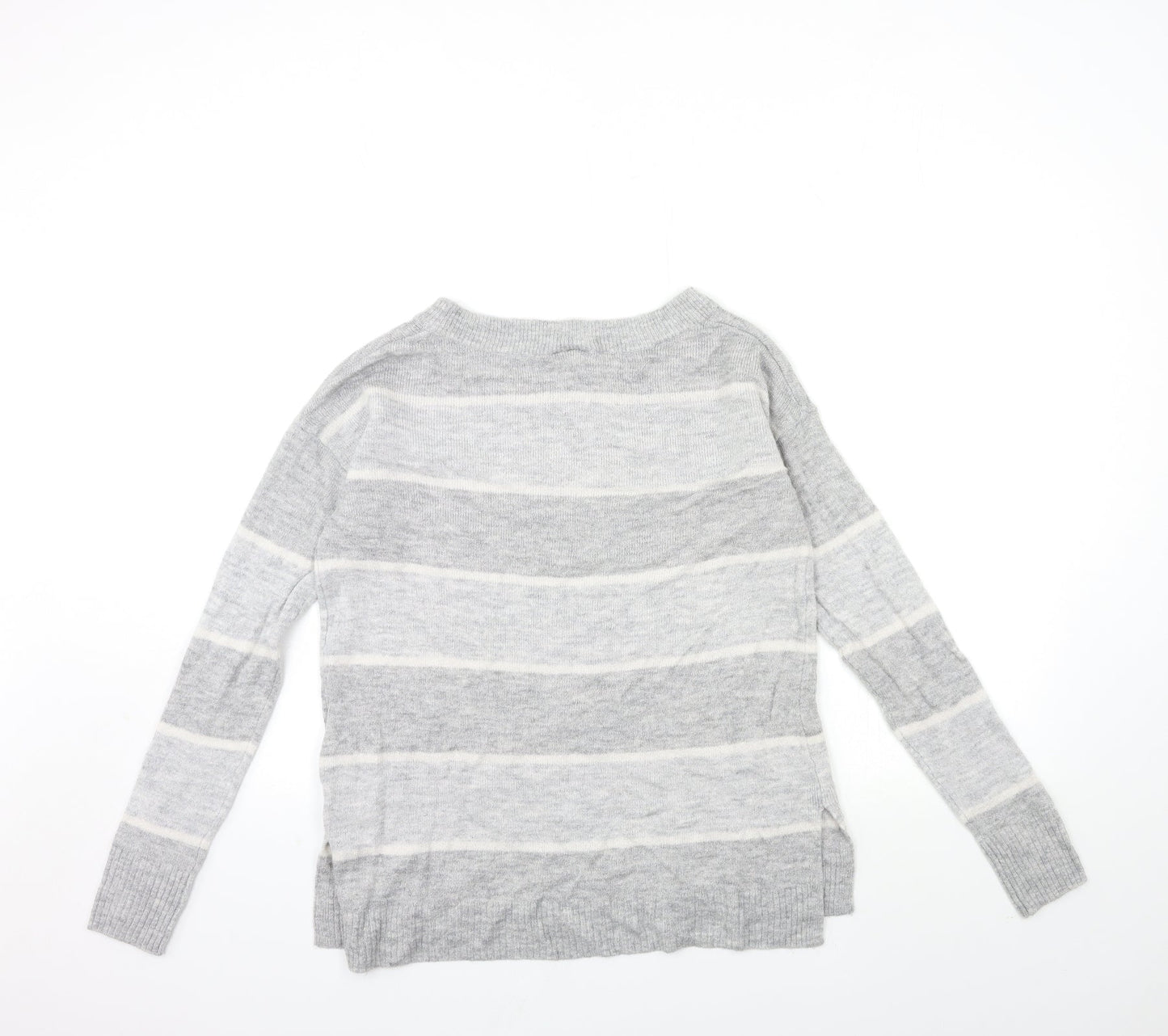 Gap Womens Grey Striped Knit Pullover Jumper Size M