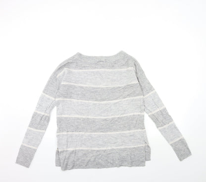 Gap Womens Grey Striped Knit Pullover Jumper Size M