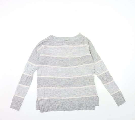 Gap Womens Grey Striped Knit Pullover Jumper Size M